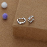 Sleek Dot 925 Silver Hoop Earring