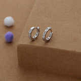 Sparkle Band 925 Silver Kid Hoop Earring(3+ Yrs)