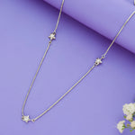 Star Stone Charm 925 Sterling Silver Chain Necklace