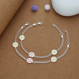 Sunny Bloom 925 Silver Kid Anklet (4-6 Yrs)