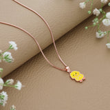 Sunny Duckie Rose Gold Polish 925 Silver Kids Chain Pendant (3+ Years)