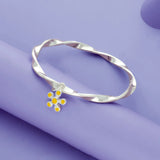 Sunshine Bloom 925 Silver Kid Bangle