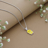 Sunshine Duck 925 Silver Kids Chain Pendant (3+ Years)