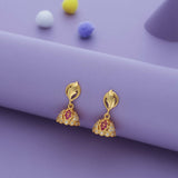 Suvarna Leaf Gold Polish 925 Silver Traditional Kid Earring