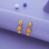 Suvarnika Gold Polish 925 Silver Traditional Jhumkas