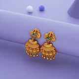 Swarna Lakshmi Sabha 925 Gold Polish Traditional Jhumka