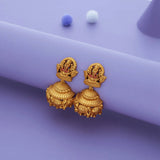 Swarna Gaja-Utsav Gold Polish 925 Silver Traditional Jhumka