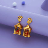 Swarna Mandir Gold Polish 925 Silver Traditional Jhumka