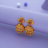 Swarna Sopana Gold Polish 925 Silver Traditional Jhumka