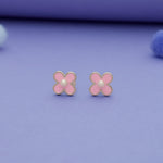 Sweet Pink Flower 925 Silver Kids Studs (3+ Yrs)