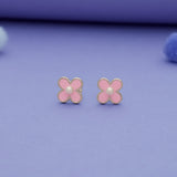 Sweet Pink Flower 925 Silver Kids Studs (3+ Yrs)