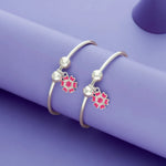 Sweet Berry Bloom 925 Silver Kid Bangles (0-5 Yrs)