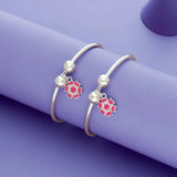 Sweet Berry Bloom 925 Silver Kid Bangles (0-5 Yrs)