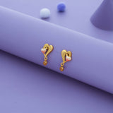 Sweetheart Glow Gold Polish 925 Silver Drop Earring