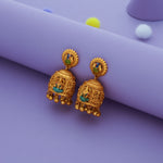 Peacock Lakshmi Gold-Plated 925 Silver Jhumkas