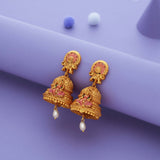 The Royal Durga 925 Gold Polish Traditional Jhumka