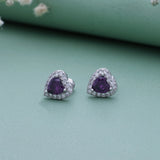 Eternal Heart 18K Gold Polish Silver Studs