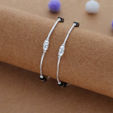 Tiny Silver Dots Silver Kid Anklet (6months - 3Yrs)