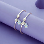 Tiny Iris 925 Sterling Silver Kid Bangles