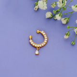 Trendy Dewdrop 925 Silver Gold Plated Septum