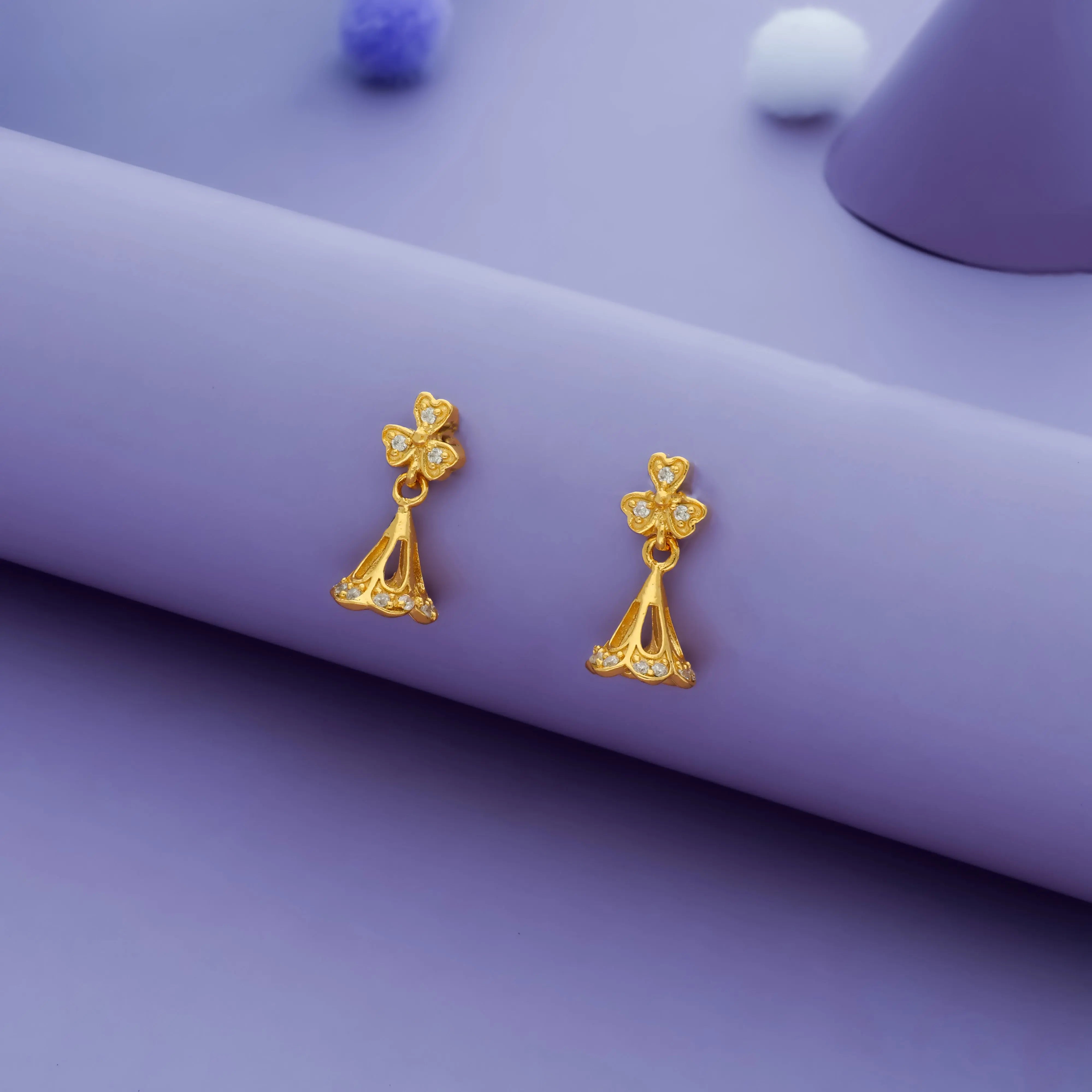 Trishira Clover 925 Silver Traditional Kid Earring