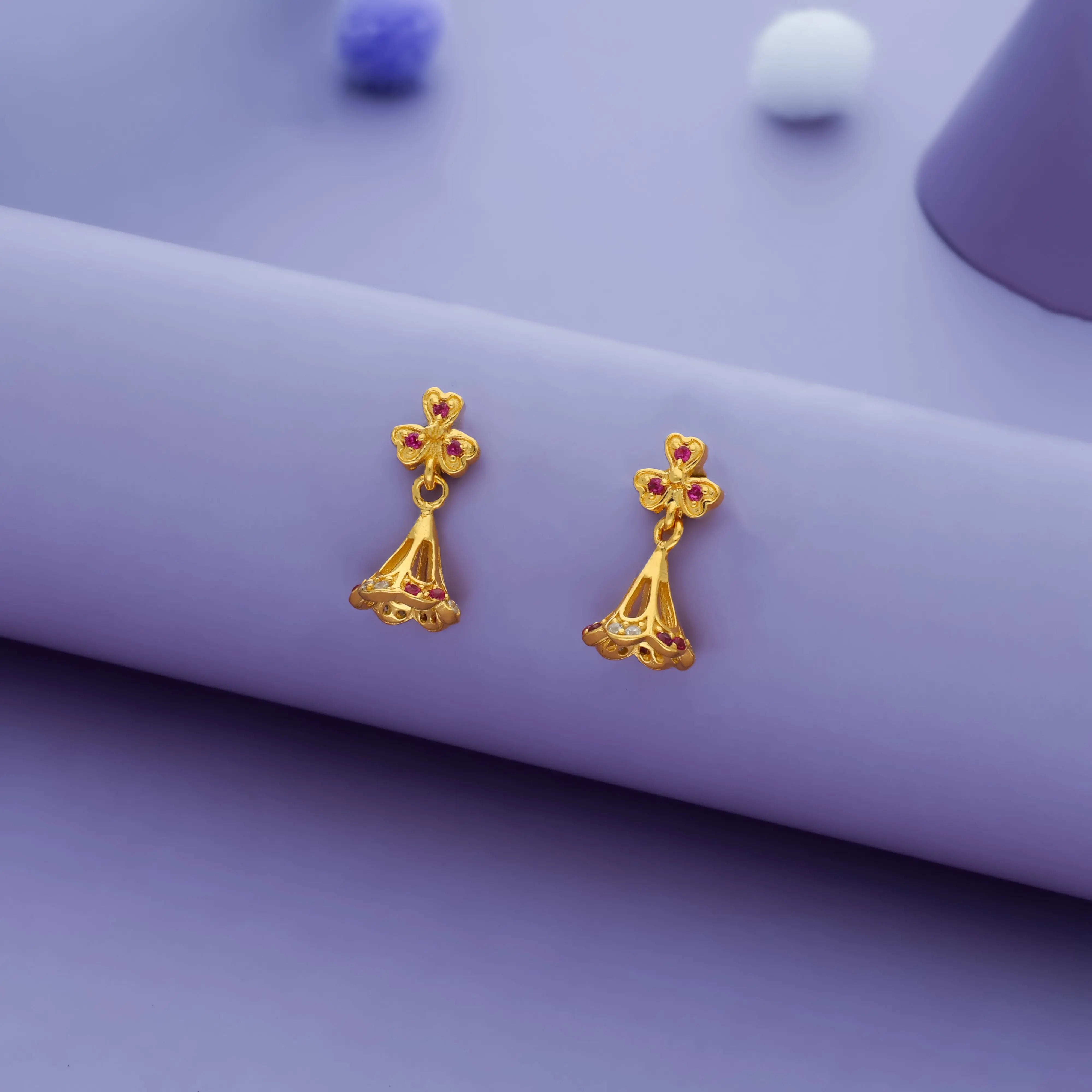 Trishira Clover 925 Silver Traditional Kid Earring