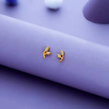 Twin Leaf 925 Silver Kids Stud Earring