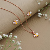 Twinkle Bloom Rose Gold Polish 925 Silver Kids Chain Pendant (3+ Years)