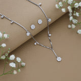 Twinkling Blossom Silver Necklace Set