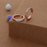 Twist Elegance Rose Gold Polish 925 Silver Toering