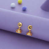 Varnika Gold Polish 925 Silver Traditional Kid Earring