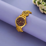 Vintage Darbar Gold Polish 925 Traditional Watch for Women