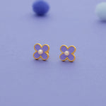 Violet Blossom 925 Sterling Silver Kids Stud (3+ Yrs)