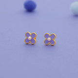 Violet Blossom 925 Sterling Silver Kids Stud (3+ Yrs)