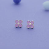 Violet Blossom 925 Sterling Silver Kids Stud (3+ Yrs)