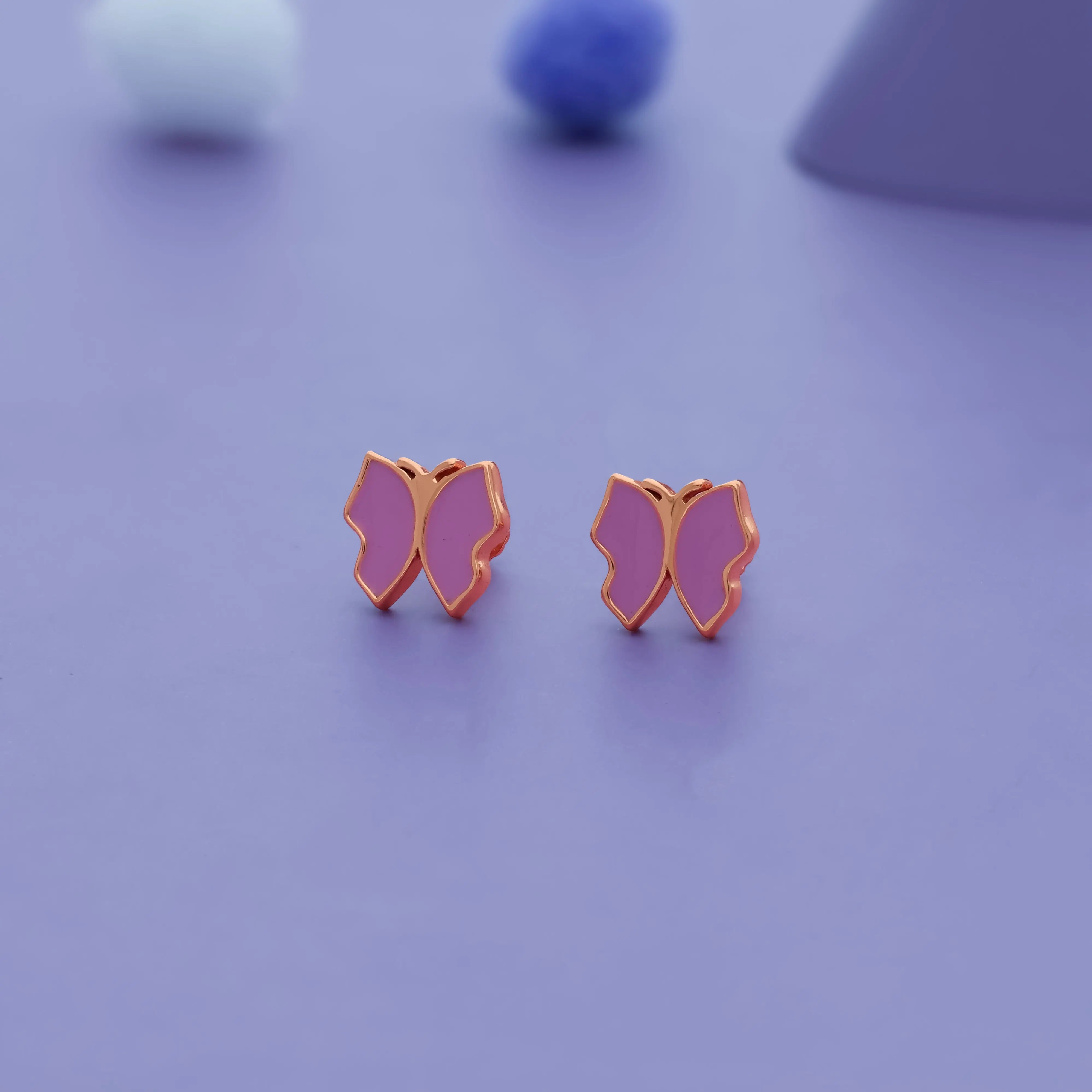 Violet Butterfly 925 Sterling Silver Kids Stud (3+ Yrs)