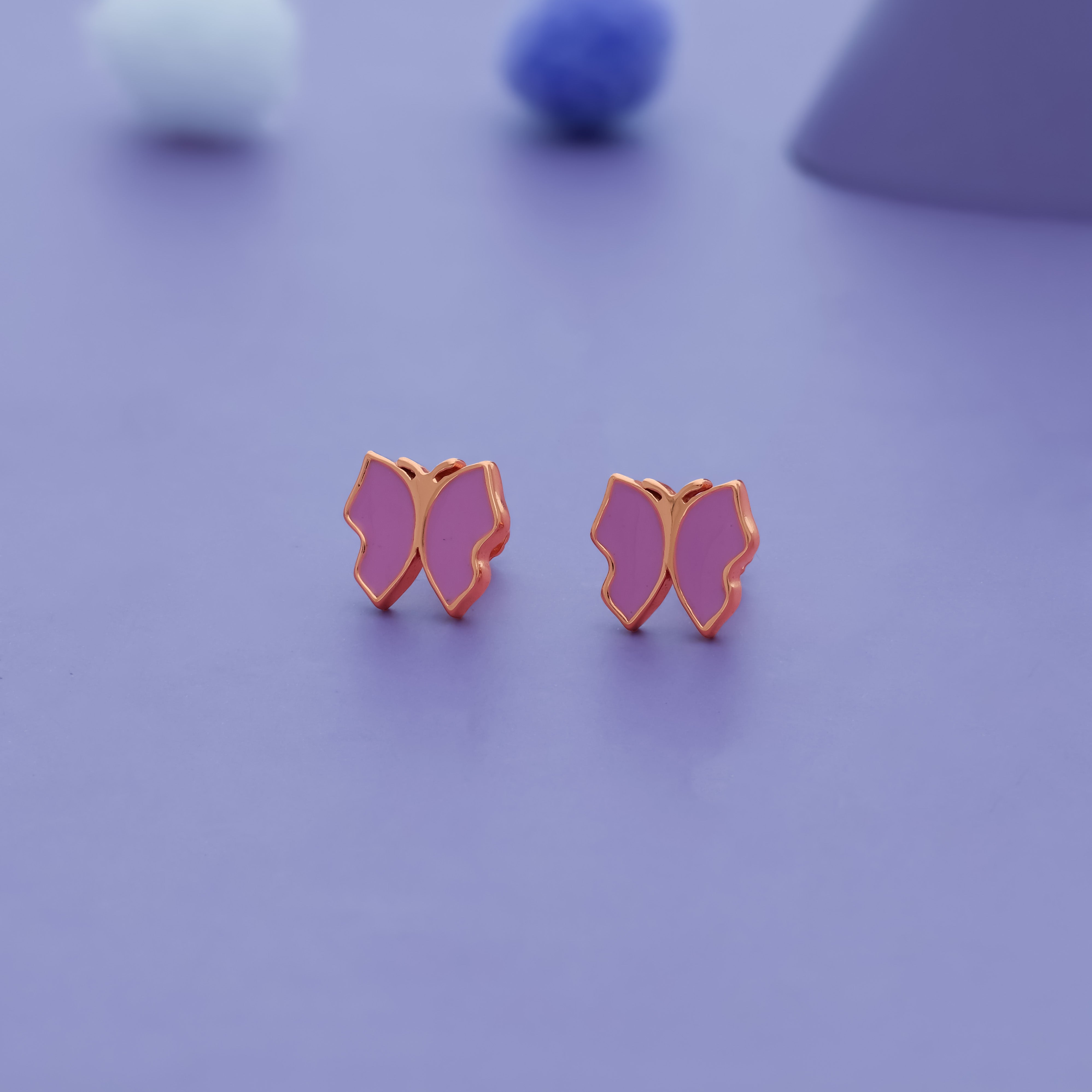 Violet Butterfly 925 Sterling Silver Kids Stud (3+ Yrs)
