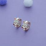 White Kittu 925 Silver Kid Earring (3+ Yrs)