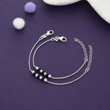 Drishti Bead 925 Silver Kids Anklet(0-6 Months)
