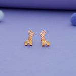 Yellow Giraffe 925 Sterling Silver Kids Stud (3+ Yrs)