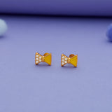 Yellow Bow 925 Silver Kids Stud (3+ Yrs)