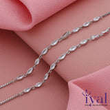 Radiant Zircon Adjustable Silver Anklet