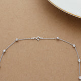 Simple Beads Silver Neck Chain