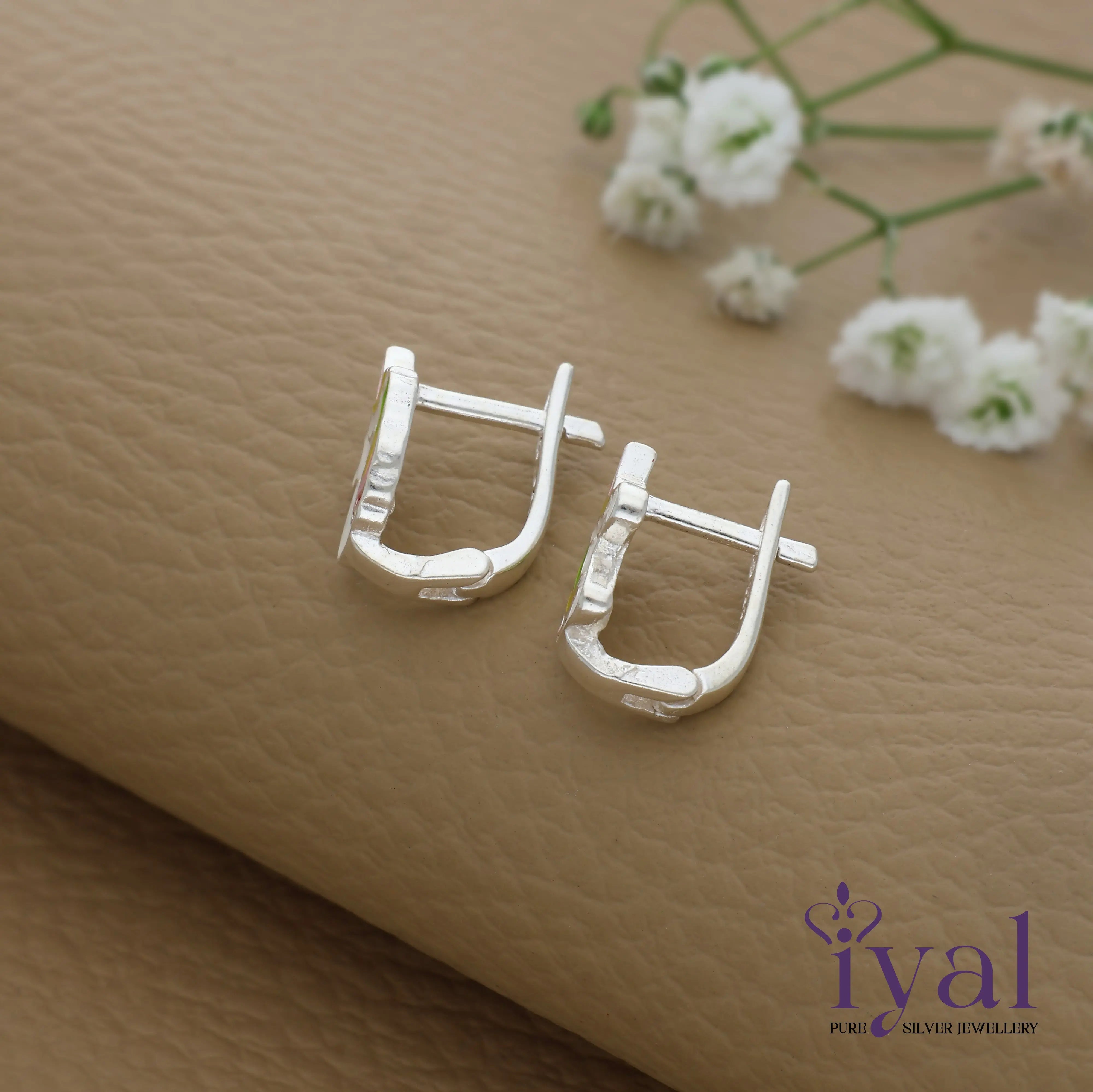 Cute Unicorn Silver Hoop Earring for Kids