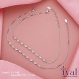 Radiant Zircon Adjustable Silver Anklet