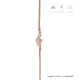 Minimal Blossom Rose Gold Polish 925 Silver Bracelet