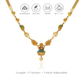 Divine Lakshmi 925 Sterling Silver Temple Necklace