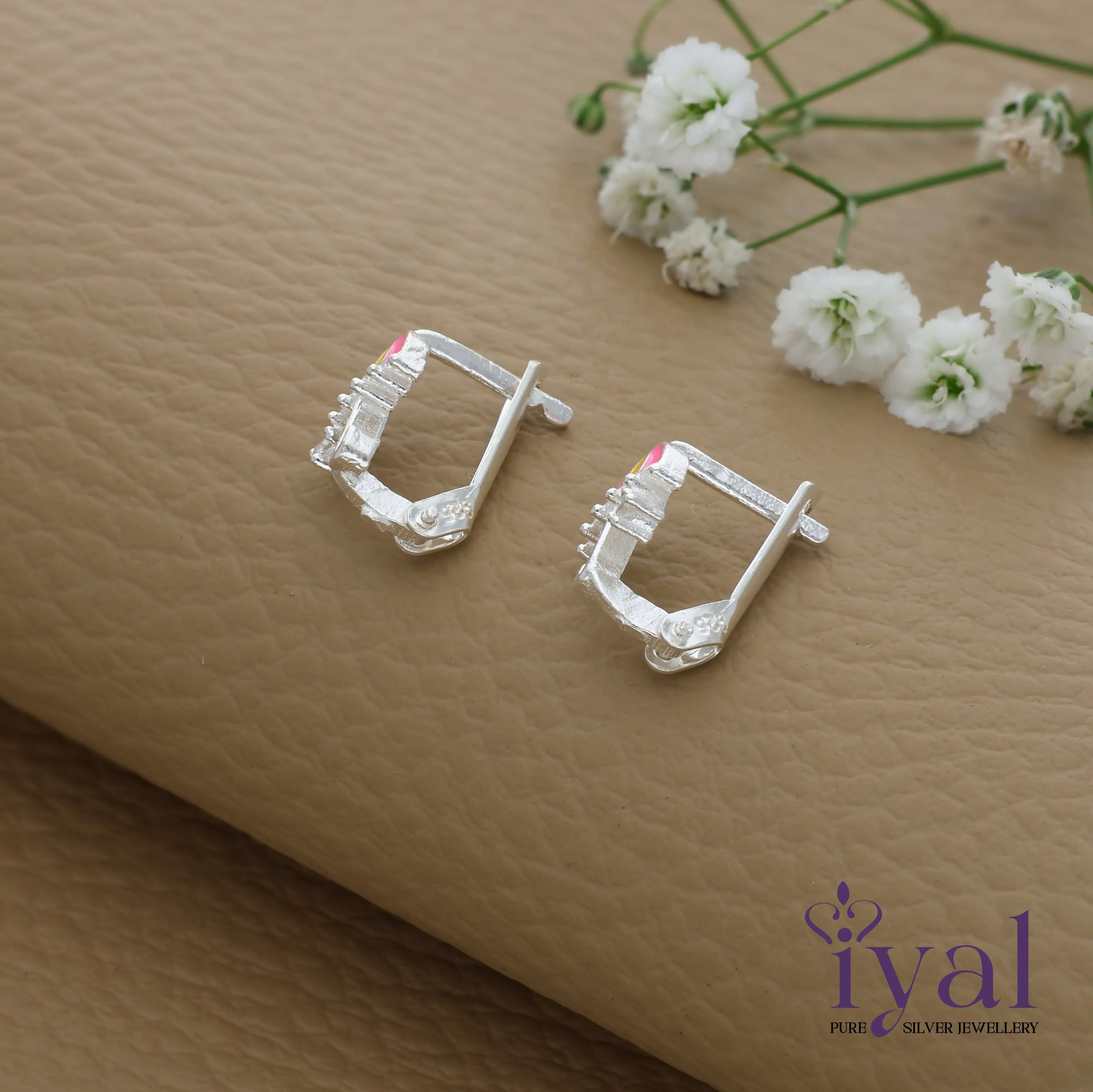 Mesmorizing Umbrellad Silver Hoop Earring for Kids