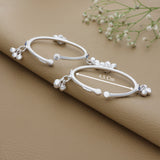 Graceful Classic Silver Anklet for Babies(2 to 2.5years)