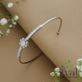 Appealing Zircon Filled Silver Bracelet